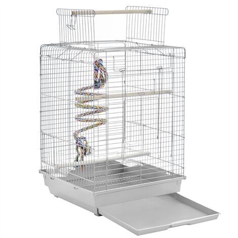 Yaheetech 60.5'' H Extra-Large Iron Parrot Cage w/ Stand,Black