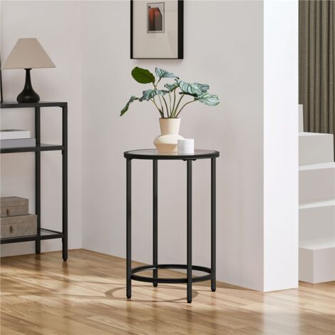 Yaheetech Round Accent Table Side Sofa Table, Black