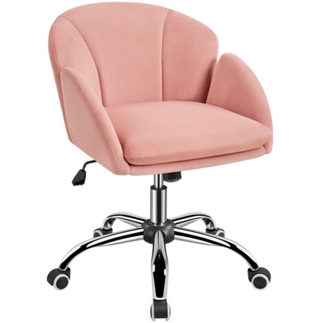 Yaheetech Rolling Desk Chair Office Chair for Home/Office, Pink