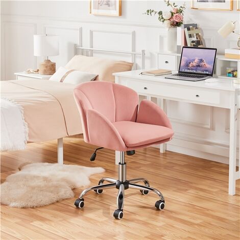 Yaheetech Rolling Desk Chair Office Chair for Home/Office, Pink