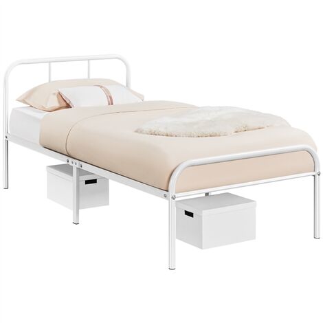 Yaheetech 3ft Single Metal Bed Frame Iron Bed Foundation，White