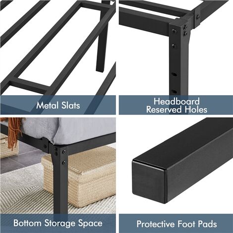 Yaheetech 3ft Single Metal Platform Bed Frame