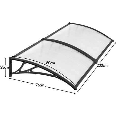 Yaheetech 100.5x76 cm Front Door Canopy Outdoor Window Awning, Black