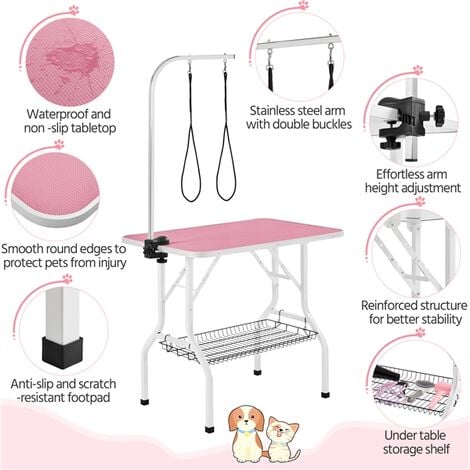 Round dog hotsell grooming table