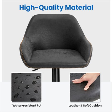 Yaheetech 2Pcs Vintage Swivel Bar Stools, Black