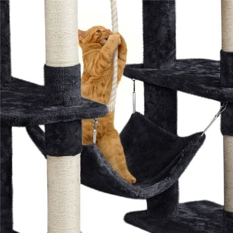 Yaheetech 63in Tall Cat Tree Large Cat Tower, Black