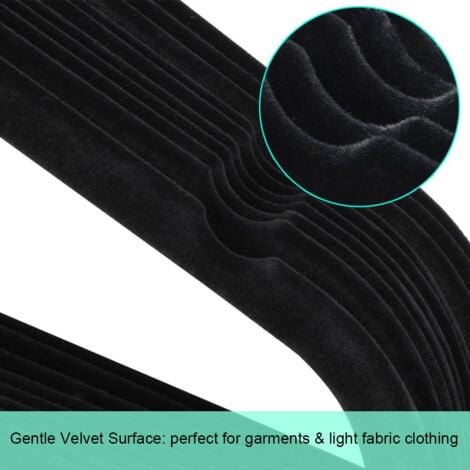 Yaheetech 100pcs Velvet Hangers With Tie Bar Flocked Non Slip 360