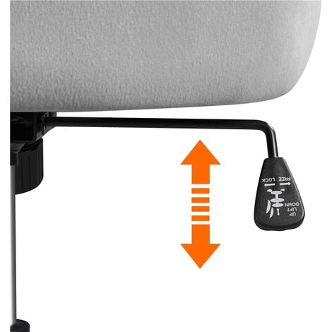 Yaheetech Velvet Desk Chair for Home Office, Soft Height Adjustable and Swivel Computer Chair, Light Gray