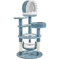 Yaheetech Cm Tall Ocean Themed Cat Tree Multi Level Cat Climbing