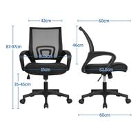 Yaheetech Ergonomic Office Chair Mesh Chair, 125kg Weight Capacity, Black
