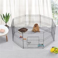 Yaheetech 8 Panel Puppy Pen Pet Dog Exercise Playpen Rabbit Fence Enclosures Run Cage