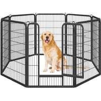 Yaheetech 8 Panel Pet Playpen Dog Exercise Pen Cat Rabbit Fence Indoor/Outdoor 100cm High