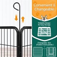 Yaheetech 2 Panels Metal Dog Playpen Fence - 40H