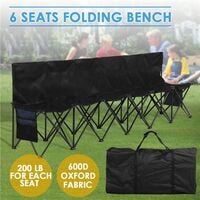 Football 6 Seater Folding Sports Bench Outdoor Picnic Camping Portable Spectator 