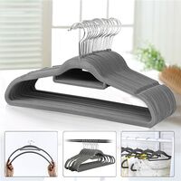 Yaheetech Velvet Hangers Gray