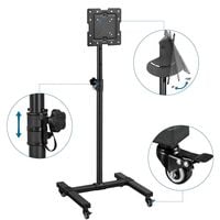 Mobile TV Stand on Wheels for 13-42 inch Screens, Rolling TV Cart, Height Adjustable Floor TV Stand up to 20kg, Max.VESA 200x200mm
