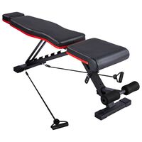 Yaheetech Adjustable Weight Bench Utility Weight Bench Foldable Strength Training Bench for Home Gym, Black