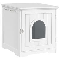 Litter box outlet side table