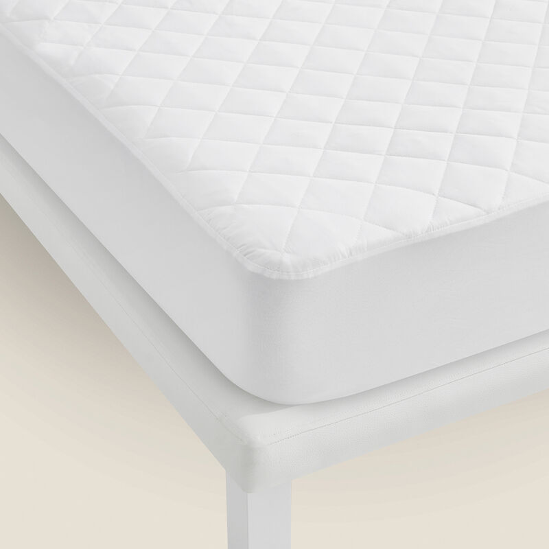 Pikolin Home - Protector de colchón acolchado de Aloe Vera impermeable 90x190/200cm , Cama de 90 , Blanco
