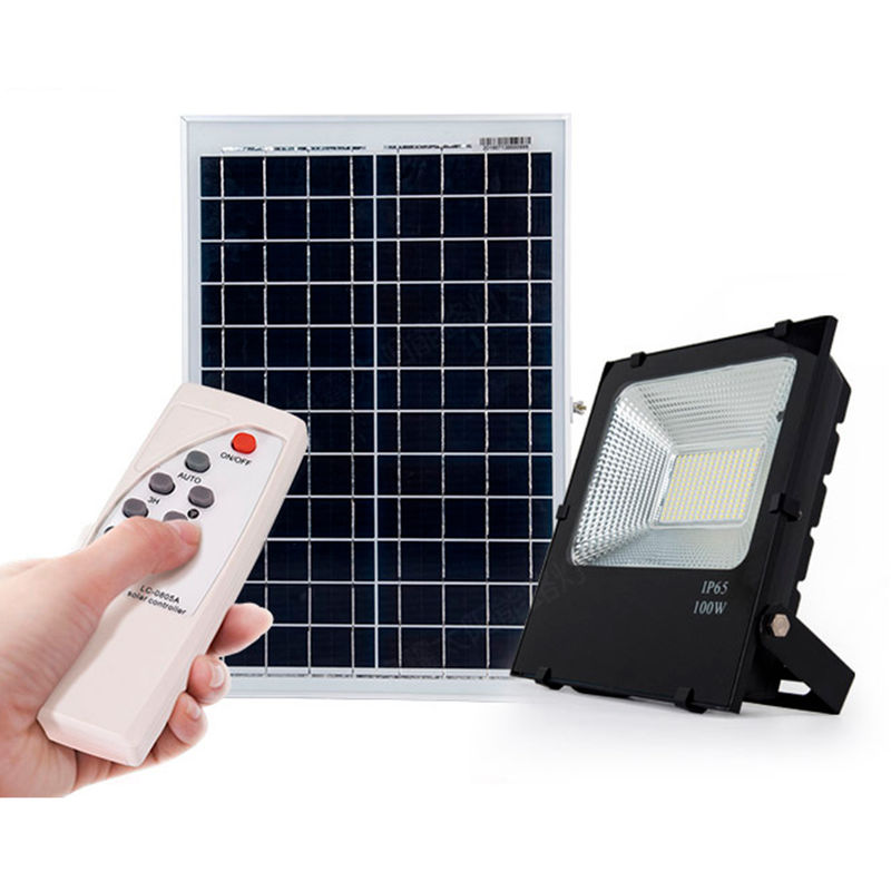 Proiettore faro stradale led pannello solare fotovoltaico 850 lm