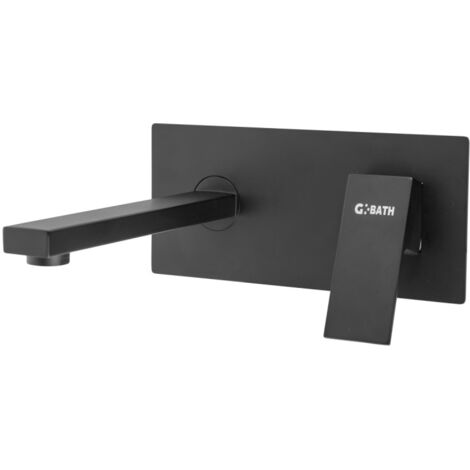 Rubinetto per vasca in ottone/zinco, nero, acqua calda-fredda, maniglia singola [QLI-FA-4302]