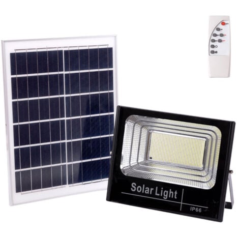 Proiettore LED solare 200W 4000K Pannello: 6V/20W Batteria: 3,2V/15000MaH  Telecomando [HO-SOLARFL-200W