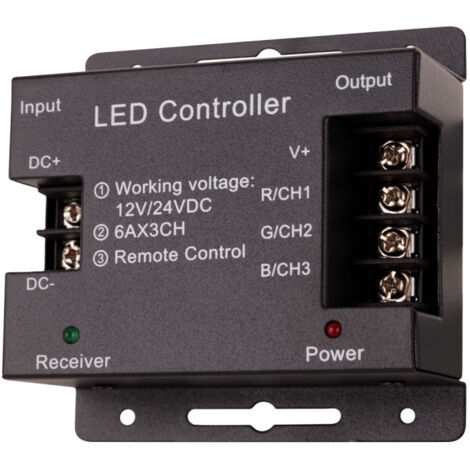 Controllore RF Per Strisce LED Con Telecomando A 11 Tasti - Dimmer 5-24V 4A, 8 Modalità Dinamiche, 433MHz
