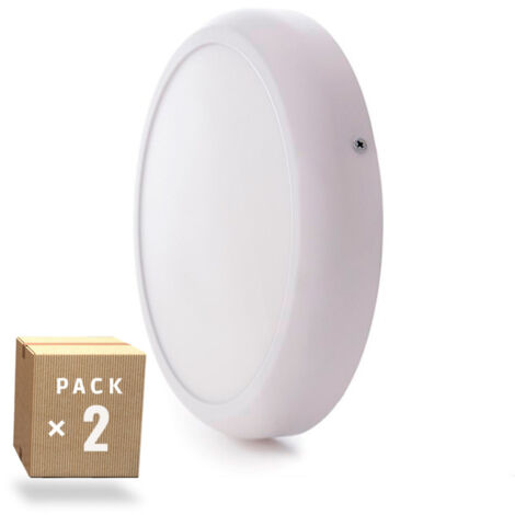 Plafoniera LED 2 In 1 Alpinaluz 24W - Effetto Legno, CCT Regolabile 3000K/4000K/6000K, IP44, Per Incasso O Superficie