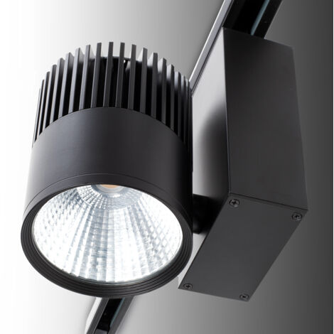 Faretto da binario LED 30W 2538Lm CRI90 2700ºK Trifase UGR17 50.000H [JW-TR30W-BLACK-WW]