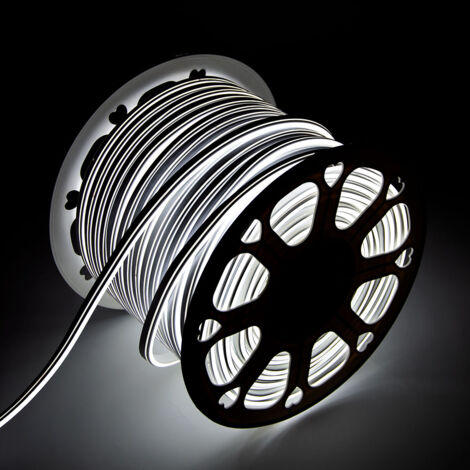 Tubo Striscia LED "Neon Flex" 6W 220VAC 8x18mm Doppio 120xSMD2835 6W/M x1M 40.000H [HO-NSPVC8x16DOY220G]