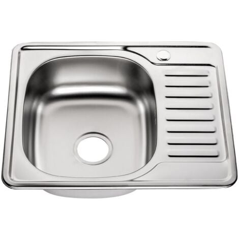 58CM Lavello quadrato da incasso in acciaio inox + ripiano Lavello da cucina
