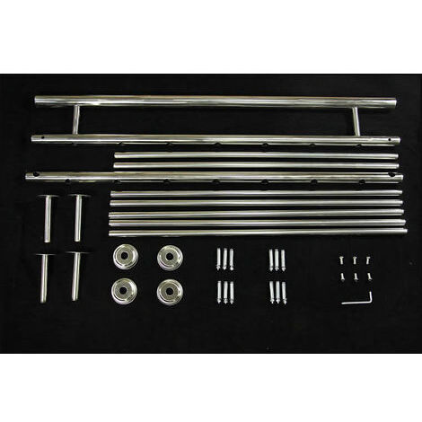 Ringhiera Per Balcone In Acciaio Inox V2A - 90x225 Cm - Design Elegante, Antiruggine, Per Esterni - Foto 8