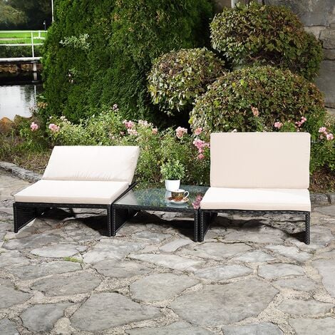 Set Salotto da Giardino, Mobili da Giardino, Gruppo Lounge, Chaise