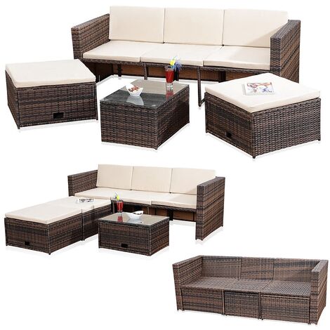 Casaria Divanetti Da Giardino In Polyrattan Salottino Da Giardino Set Salotto Da