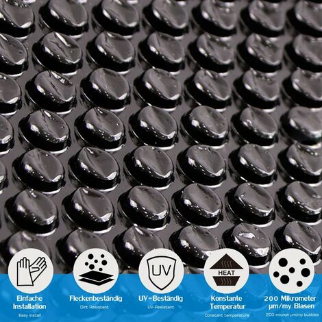 Solar Foil 549x274 cm - Nero Pool Solar Tarpaulin Solar Heating Pool Heating Solar Heat Tarpaulin 5.49 x 2.74 metri piscine interrate, piscine quick-up, piscine steel-wall (1/5)
