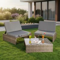 Set di sedie Mobili da giardino Set di mobili Poly Rattan