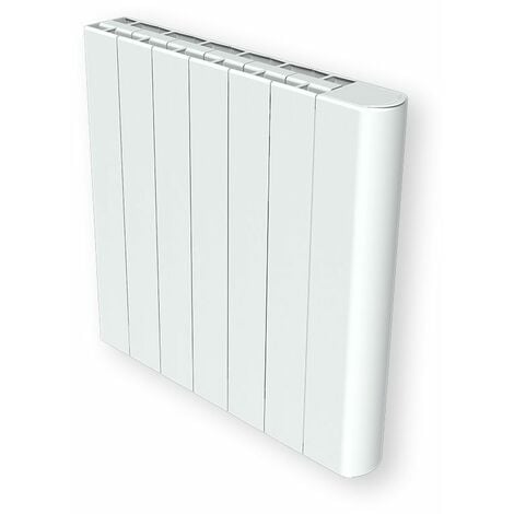 main image of "Cayenne radiateur à inertie céramique 1500W compact horizontal et plat LCD - Blanc"