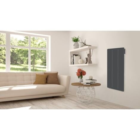 Radiateur Électrique Vertical LCD Céramique + Film Gris Anthracite YOX 1500W