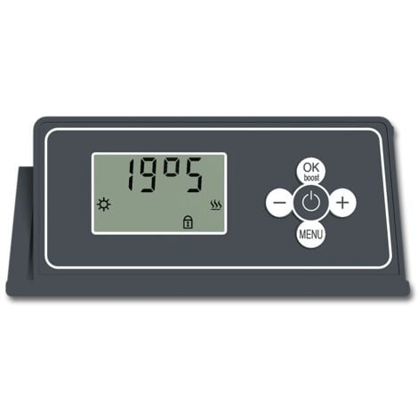 Radiateur Électrique LCD Céramique Gris Anthracite 1000W UNO