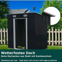 Tool shed Anthracite Tool shed Storage space Pent roof Tool shed Cabinet Metal roof Metal garden shed Shed Garden cabinet Garden
