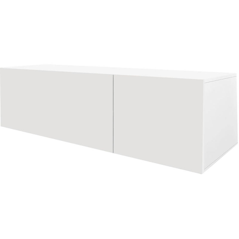 Mesa de TV Mesa de Tele Mueble de TV Madera Blanco 120CM armario cómoda mueble salón mesa soporte de TV para televisión televisores módulo