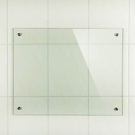 Panel trasero para cocina Cubierta de protección Placa contra salpicadura 90x55CM Vidrio transparente Cocina Protección de pared 6mm ESG
