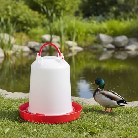 Bebedero Dispensador de agua Comedero 1,5 litros de plástico Bebedero para pollos Bebedero para aves Alimentador para aves de corral