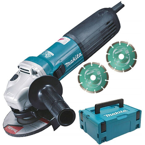 Makita – Meuleuse 125mm 1100W – Système SJS 2 pour protection – Vitesse 11000 tr/min – Disque 125mm – Coffret avec accessoires - GA5040RKDJ