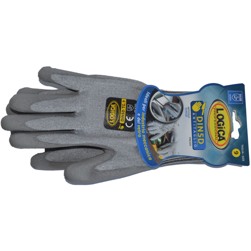 teXXor Nylon della maglia guanto rivestimento in PU, Grigio