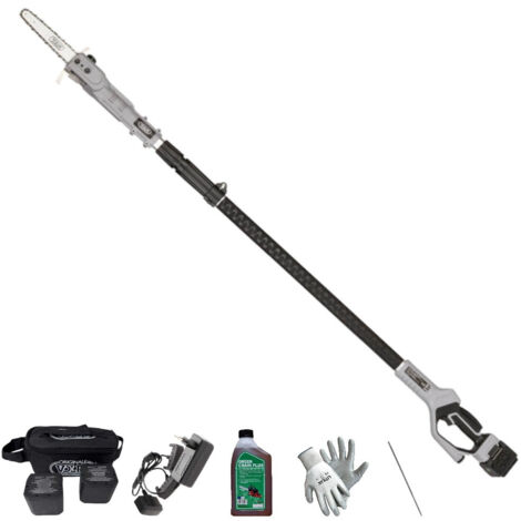 POTATORE A BATTERIA TELESCOPICO VOLPI KVS7100P CON 3 BATTERIE 2,5 AH E CARICABATTERIA 250-350 CM