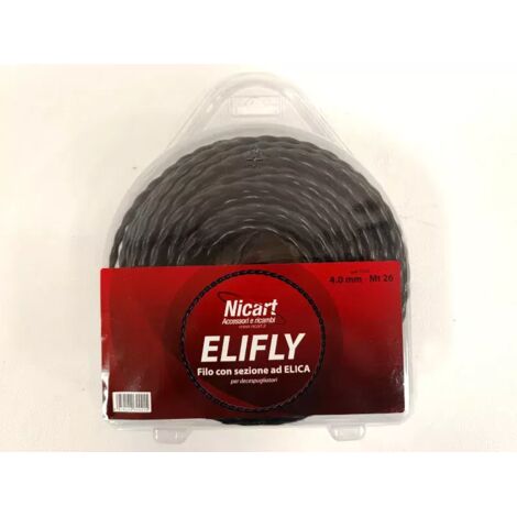 Filo decespugliatore Elifly Nicart diametro 3mm x 45mt o 4mm x 26mt - 4,00mm - 26mt