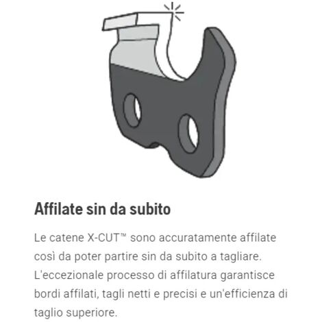 Catena Motosega Husqvarna X-Cut C85 3/8 72 Maglie 1.5 mm - Mattolini Agrigarden Catena Motosega Husqvarna X-Cut C85 3/8 72 Maglie 1.5 mm - Mattolini Agrigarden