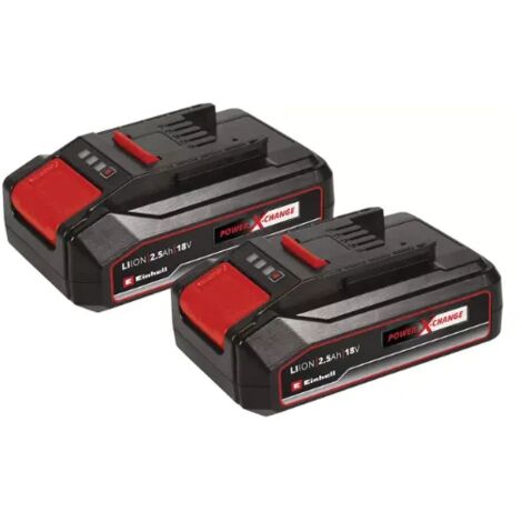 2 batterie Einhell 18V 2,5 Ah Power X-Change plus alta qualit&agrave e versatilit&agrave
