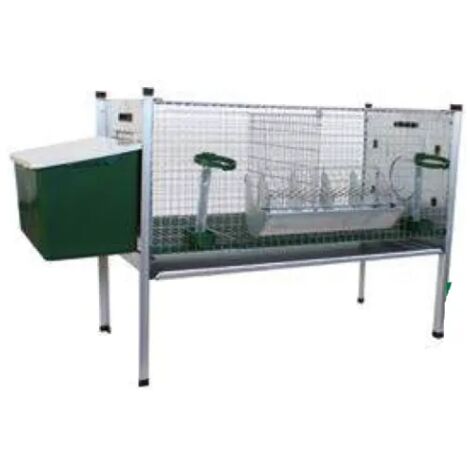 Conigliera Eko 200001 Ropet 2 scomparti fattrici/ingrasso sovrapponibile